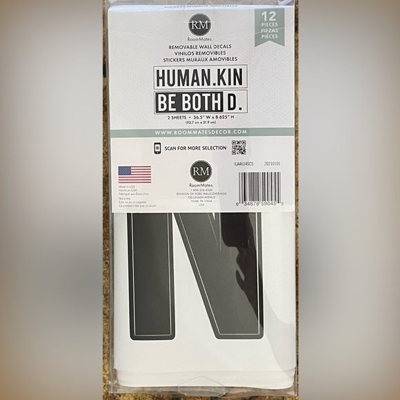 RoomMates Black and White Inspirational Wall Decals New in Box - Picture 3 of 5